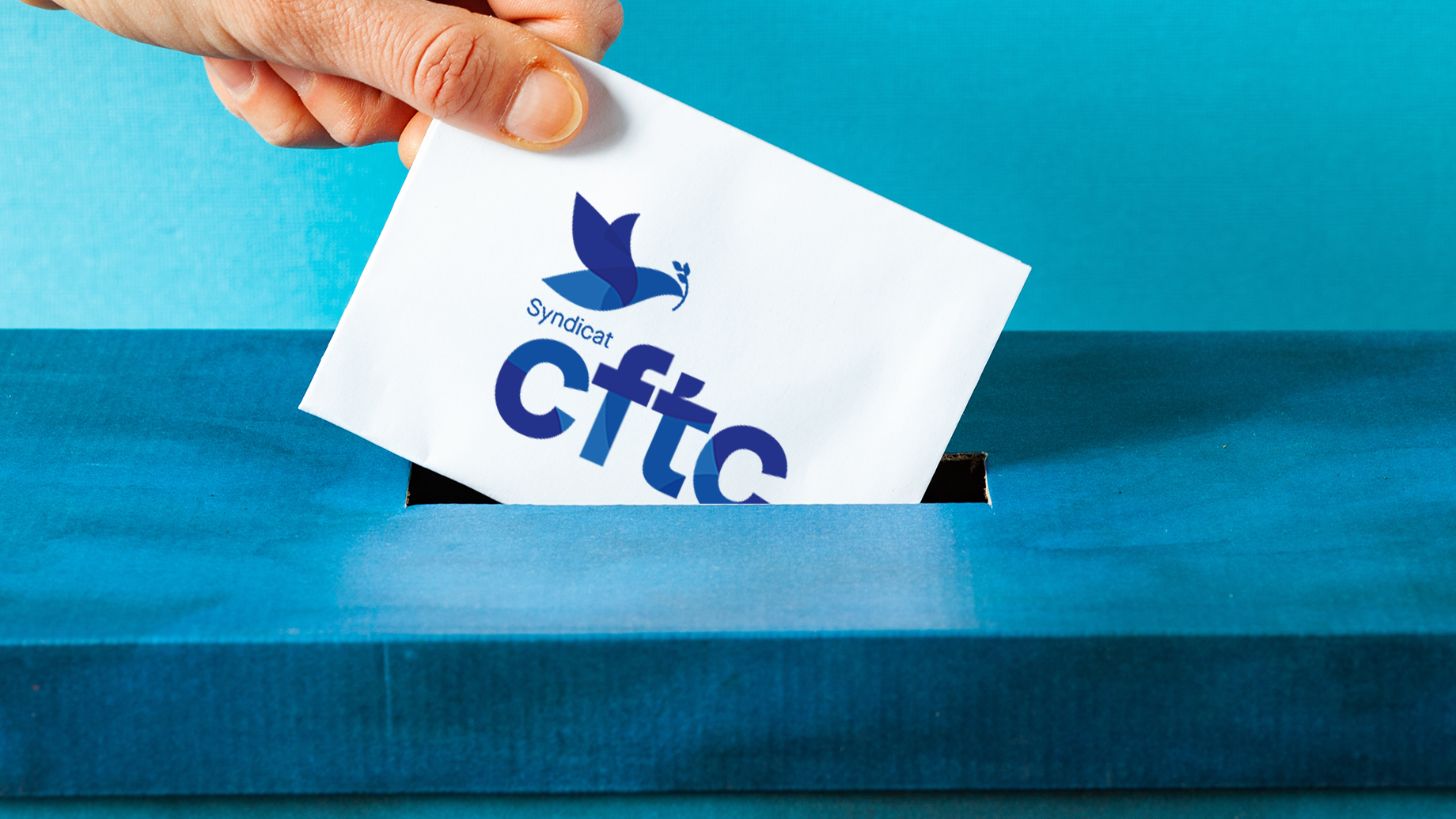 Bulletin CFTC dans l'urne lors des élections professionnelles